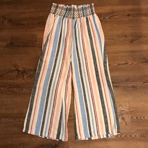 flowy multi-colored summer pants in size medium